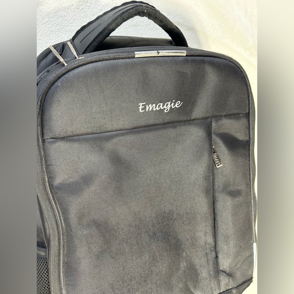Black Emagie Travel Backpack - Picture 2 of 9